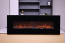 Camino Elettrico da Parete 152x55x13,8 cm 1500W Effetto Fiamma Sined Aprica Nero