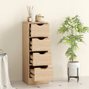 Mobile Bagno Salvaspazio con 4 Cassetti in Stile Nordico 29x29x83 cm in Truciolare Color Legno 