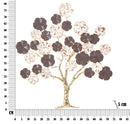 Pannello da Muro Albero Purpy 73,7x5x80 cm in Ferro 