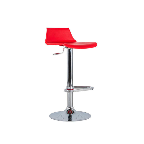 Chrom-Barhocker mit rotem Sitz und Fred-Gaslift online