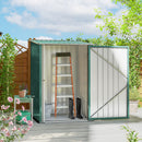 Casetta Box da Giardino Porta Attrezzi 100x103x160 cm in Acciaio Galvanizzato Verde  
