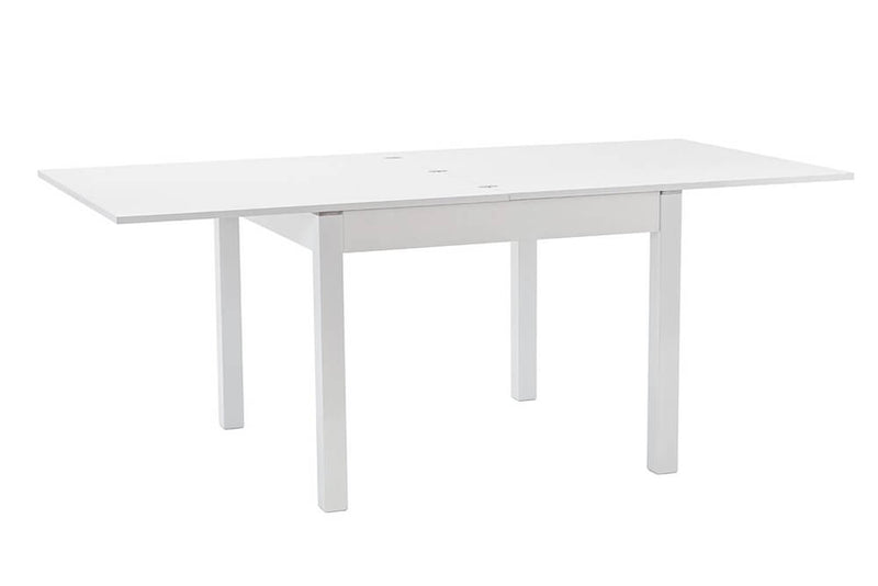 Tavolo da Pranzo Allungabile a Libro in Melamina 100/200x100x78cm TFT  Raff Bianco Lucido