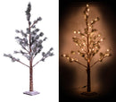 Albero di Natale Luminoso 78 LED in Carta H132cm Marrone