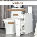 Mobiletto a Colonna da Bagno Bianco 17x48x58 cm 