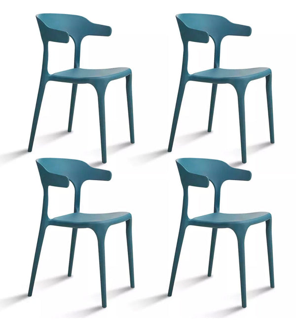 sconto Set 4 Sedie Impilabili 50x75,5x52 cm in Polipropilene New America Ottanio