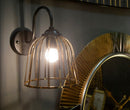 Lampada da Muro Elegant 16x25x28 cm in Ferro Nero e Oro
