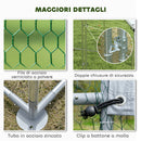 Pollaio per Galline da Esterno 200x200x200 cm con Tetto e Serrature in Acciaio Zincato Argento      