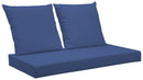 Cuscini per Pallet 120x60 cm Seduta e Schienale in Similpelle Mariotti Belem Blu