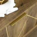 Mobile TV 150x39x50,8 cm Max 55” in Legno e Acciaio Legno e Oro