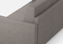 Divano Angolare 5 Posti 221x221x85 cm Karay in Tessuto Grigio