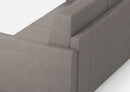 Divano 3 Posti 198x85x85 cm Karay in Tessuto Grigio
