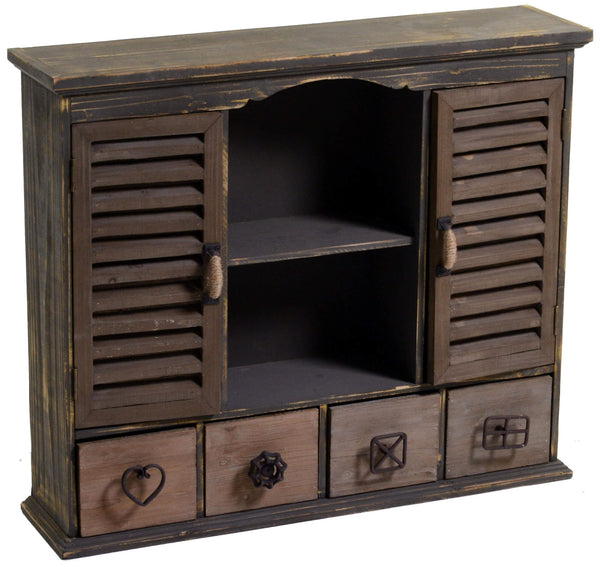 Regal 2 Fächer 2 Türen 4 Schubladen in Adami Warsaw Wood sconto