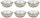 Set 6 Ciotole Ø13,4x5,5 cm  in Vetro VdE Tivoli 1996 Imperial Fumè
