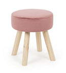 Set 2 Sgabelli  34x34x38 cm in Velluto Adeline Rosa