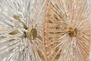 Lampada da Muro Osaka 42x8x20 cm in Ferro e Vetro Oro e Marrone e Trasparente      