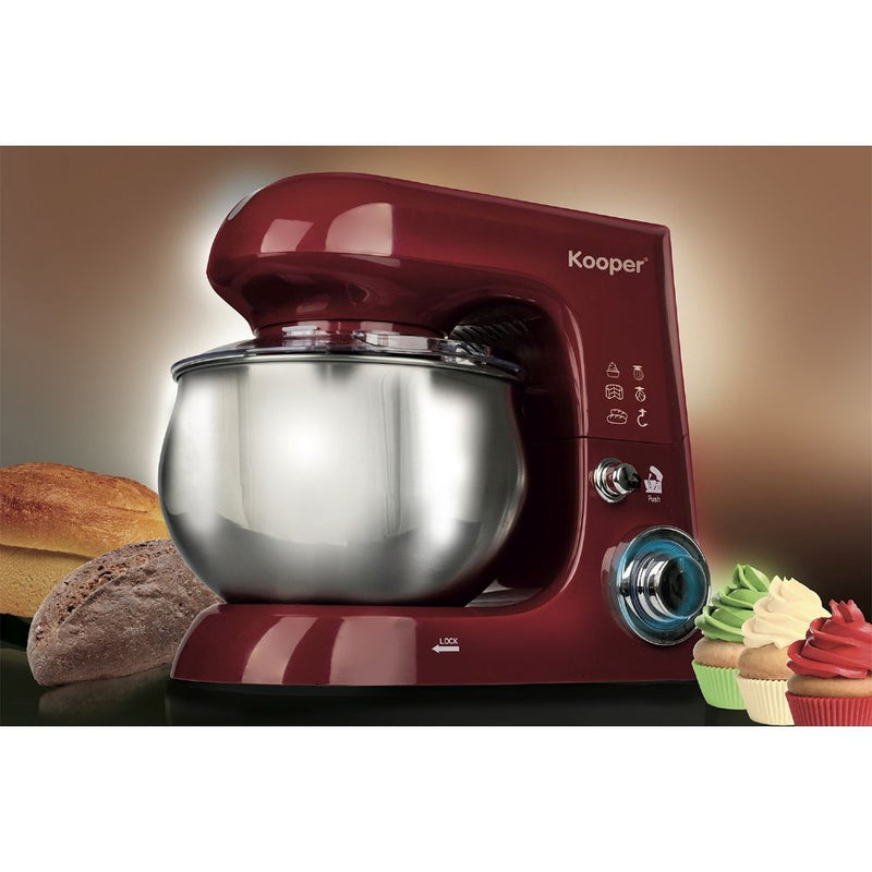 Impastatrice Planetaria 5 Litri 6 Velocità 1300W Kooper Atena Rosso