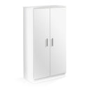 Mobile Scarpiera 2 Ante 6 Ripiani 55x108x36 cm in Legno Truciolare Bianco