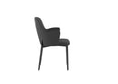 Set 4 Sedie Sophia 53,5x62,5x80 cm in Tessuto Easy-Clean Grigio Scuro       