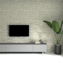 Set 12 Pannelli Decorativi Area 8,6 mq 120x60x2,5 cm Rivestimento Murale Effetto Mattoni in Pietra 3D in PU Greige Tortora
