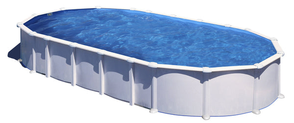 acquista Piscina Ovale Fuori Terra 1000x550xh132 cm in Acciaio e PVC Gre Haiti