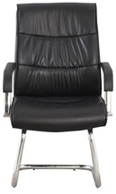 Sedia Poltrona Attesa da Ufficio in Similpelle Motti Norwich Nera