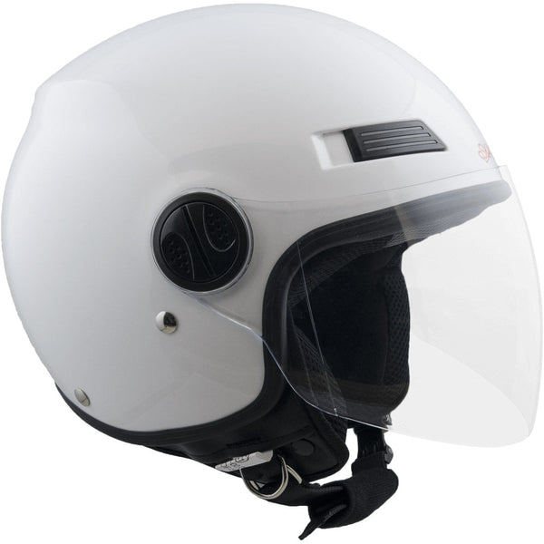 Demi-Jet Scooter Helm Langvisier Ska-P 1 LH Metropoli White Metal sconto