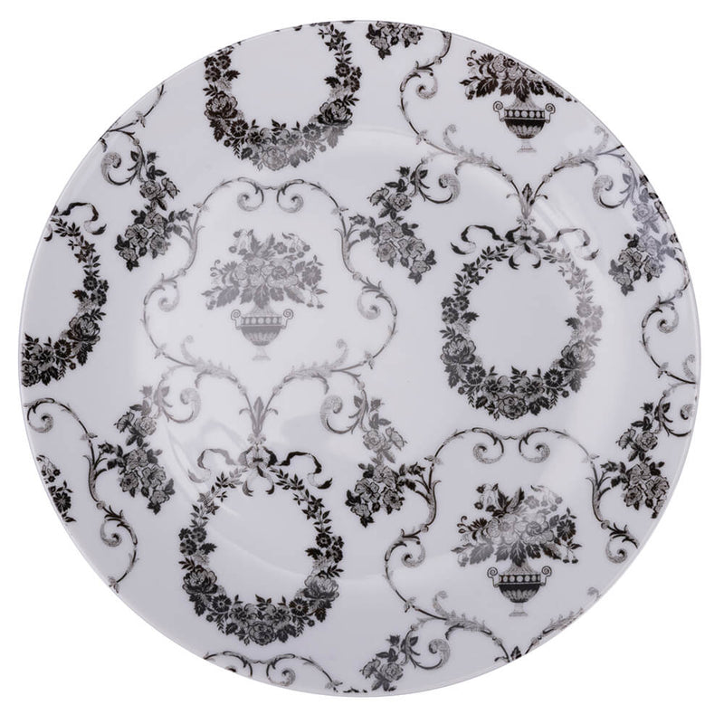 Set 6 Piatti Frutta Ø19x2 cm  in Porcellana e Gres VdE Tivoli 1996 Rose Baroque