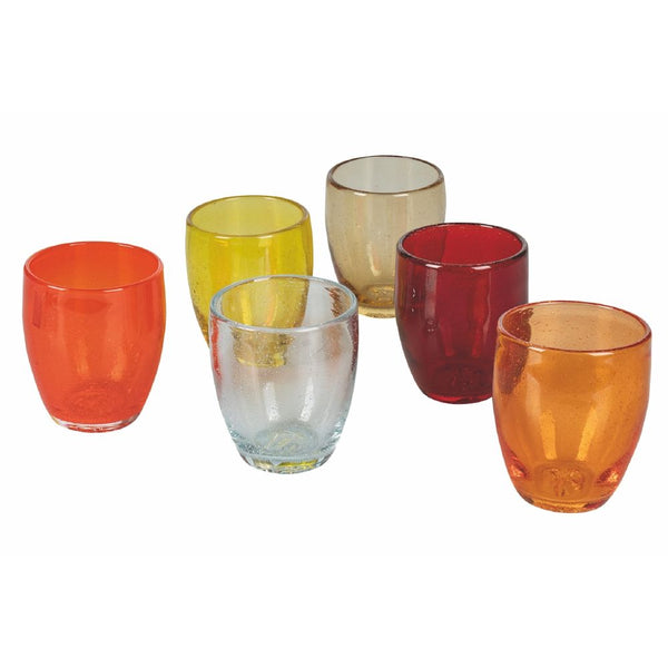 Set mit 6 Acapulco Sunset Wassergläsern in Villa d'Este Home Tivoli Red Glass sconto