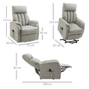 Poltrona Alzapersona Elettrica 1 Motore 75x93x110 cm in Microfibra Grigio