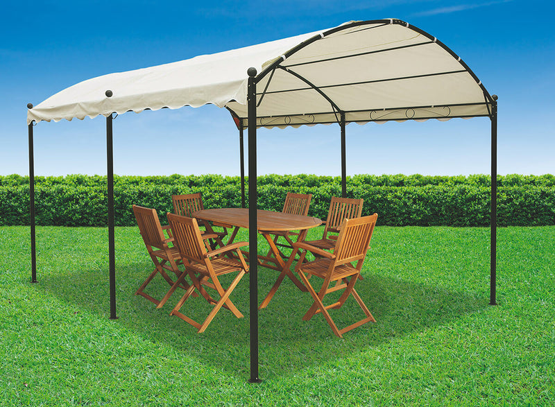Gazebo da Giardino in Ferro 3x4 mt Soriani Tunnel Ecrù