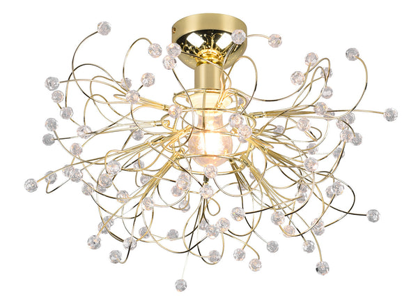 Plafoniera da Interno Attacco E27 in Metallo Ottone lucido sconto