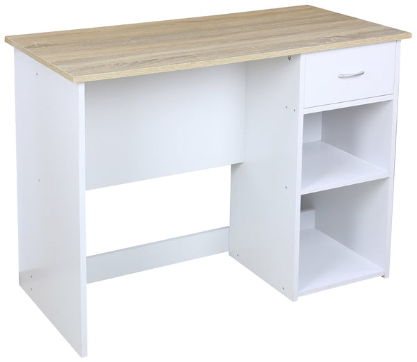 Schreibtisch 80 x 40 x 75 cm in weißer Spanplatte und Sonoma prezzo