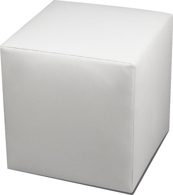 Hocker Fußstütze 42x42x44 cm aus Avalli Cubo Kunstleder Weiß acquista