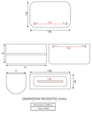 Posacenere da Parete 19x11x9,8 cm in Acciaio Inox