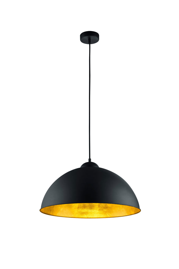 Innenpendelleuchte E27 aus mattschwarzem Metall sconto