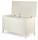 Baule Cassapanca Contenitore 90x40x50,5 cm in Legno Soriani Bianco