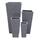 Set di 4 vasi Giglio in Fibra di argilla Grigio