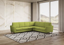 Divano Angolare 6 Posti 288x228x85 cm Yasel in Tessuto Verde