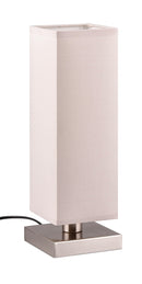 Lampada da Tavolo da Interno Attacco E14 in Metallo Nichel Satinato 