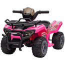 Quad Elettrico per Bambini 18-36 Mesi con Batteria Ricaricabile 6V 70x42x45 cm in Metallo e PP Rosa