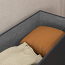 Panca Contenitore Pieghevole 84L 76x38x38 cm in Finta Pelle Nero