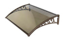 Pensilina Tettoia Modulabile Compatta in Policarbonato Marrone/Fumè 100X80cm Bertozzi Naxos