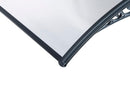 Pensilina Tettoia Modulabile Compatta in Policarbonato Grigio/Trasparente 100X80cm Bertozzi Naxos