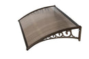 Pensilina Tettoia Modulabile Alveolare in Policarbonato Marrone/Fumè 120X80cm Bertozzi Naxos