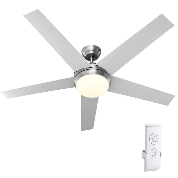 Ventilatore da Soffitto 5 Pale Legno con Lampada Luce LED e Telecomando 132cm online