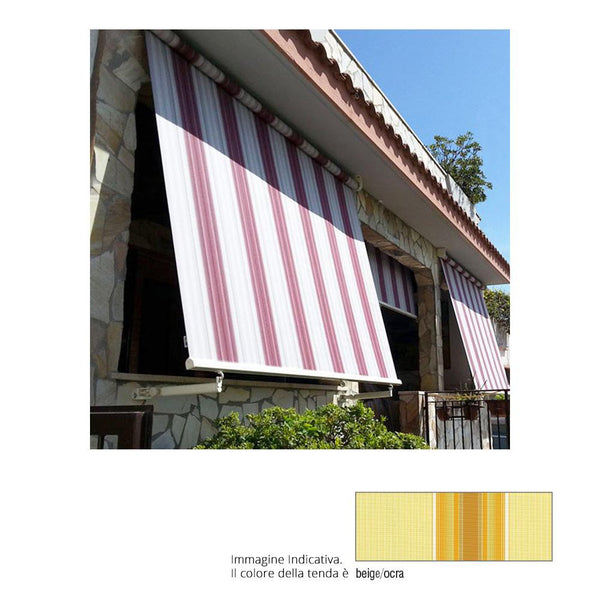 acquista Fallmarkise mit Armen 3X2,45 M für Fenster Balkon Beige/Ocker