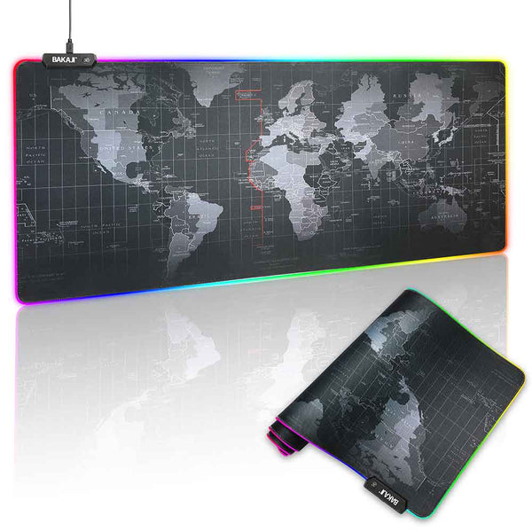 acquista Tappetino Mouse Tastiera Gaming XXL 90x40 Mousepad Luce LED RGB Cambio Colore