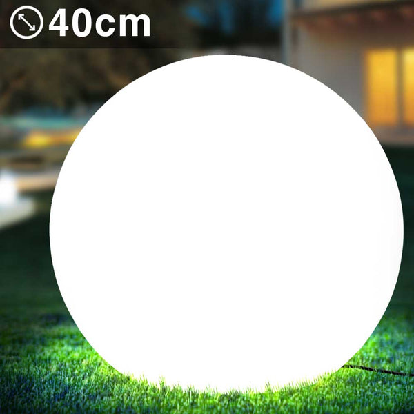 Lampada Sfera da Giardino 40cm Luce Illuminazione Esterno Attacco E27 Bianco prezzo