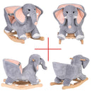 Elefante a Dondolo Cavalcabile Peluche Giocattolo Bambini con Effetti Sonori-5