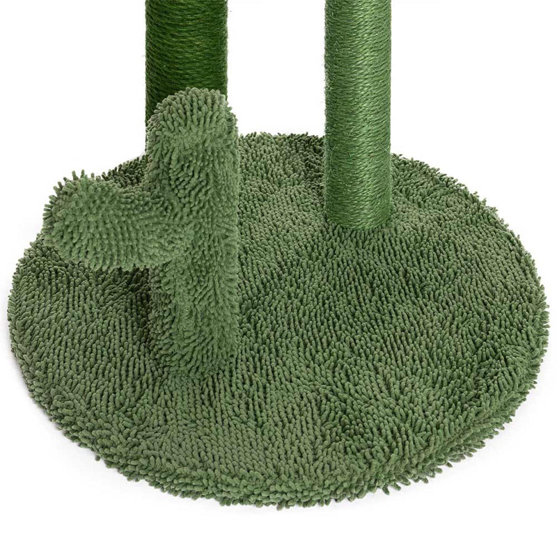 Tiragraffi Graffiatoio Forma 3 Cactus per Gatti Verde con Pallina 34 x 59 cm-4
